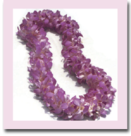 Hawaiian orchid flower leis